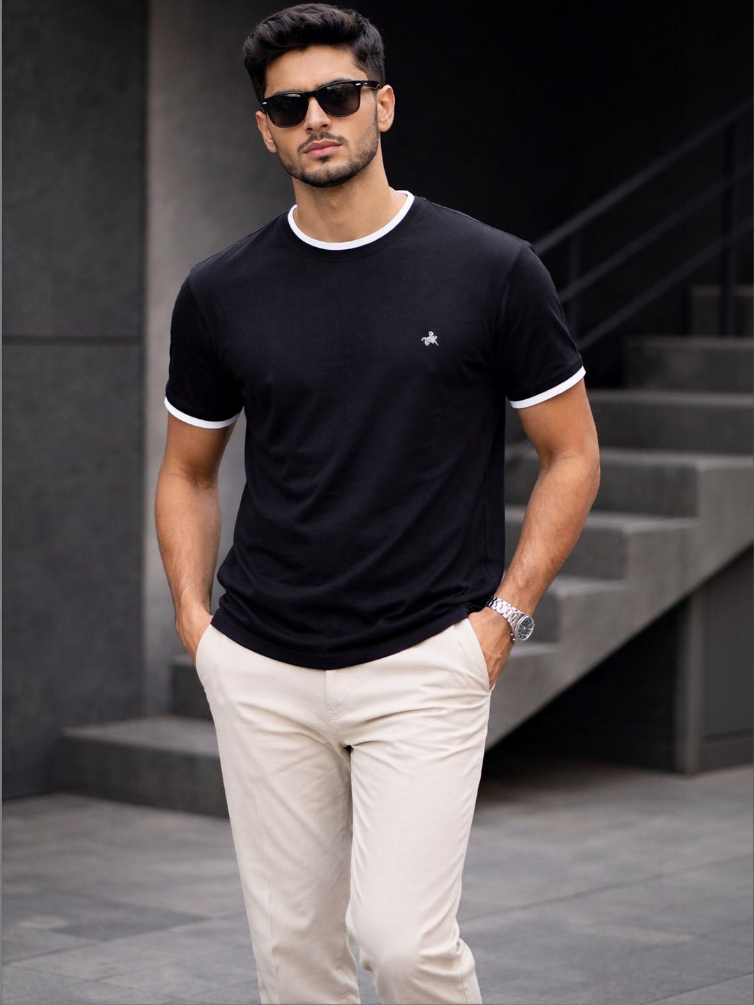 ROLLISTEAR Men Brand Logo T-shirt