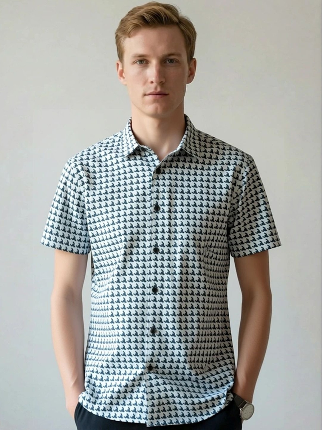 Men's Regular Fit Floral Casual Shirt