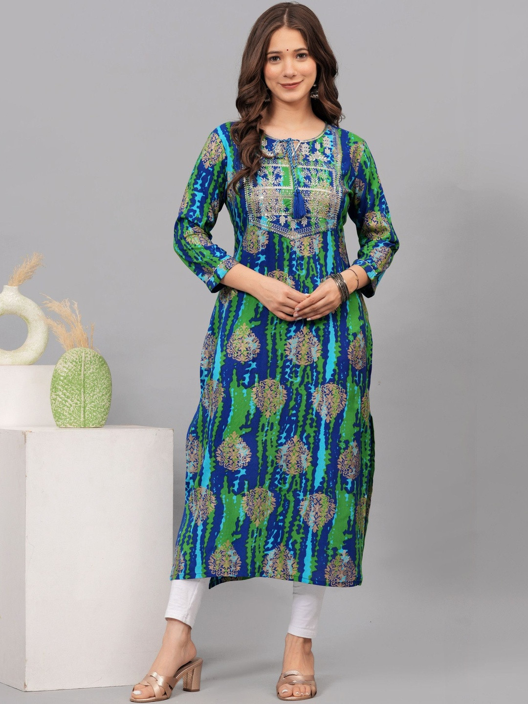 DEEPYOG APPAREL Women Geometric Printed Kurta