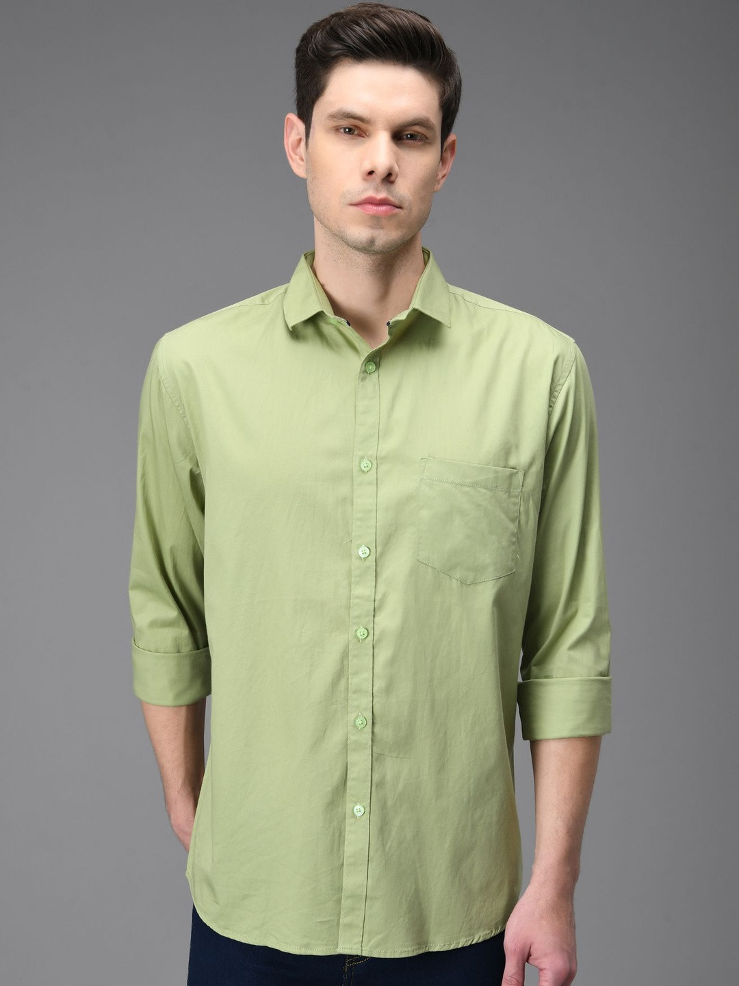 kibit Men Slim Fit Casual Shirt