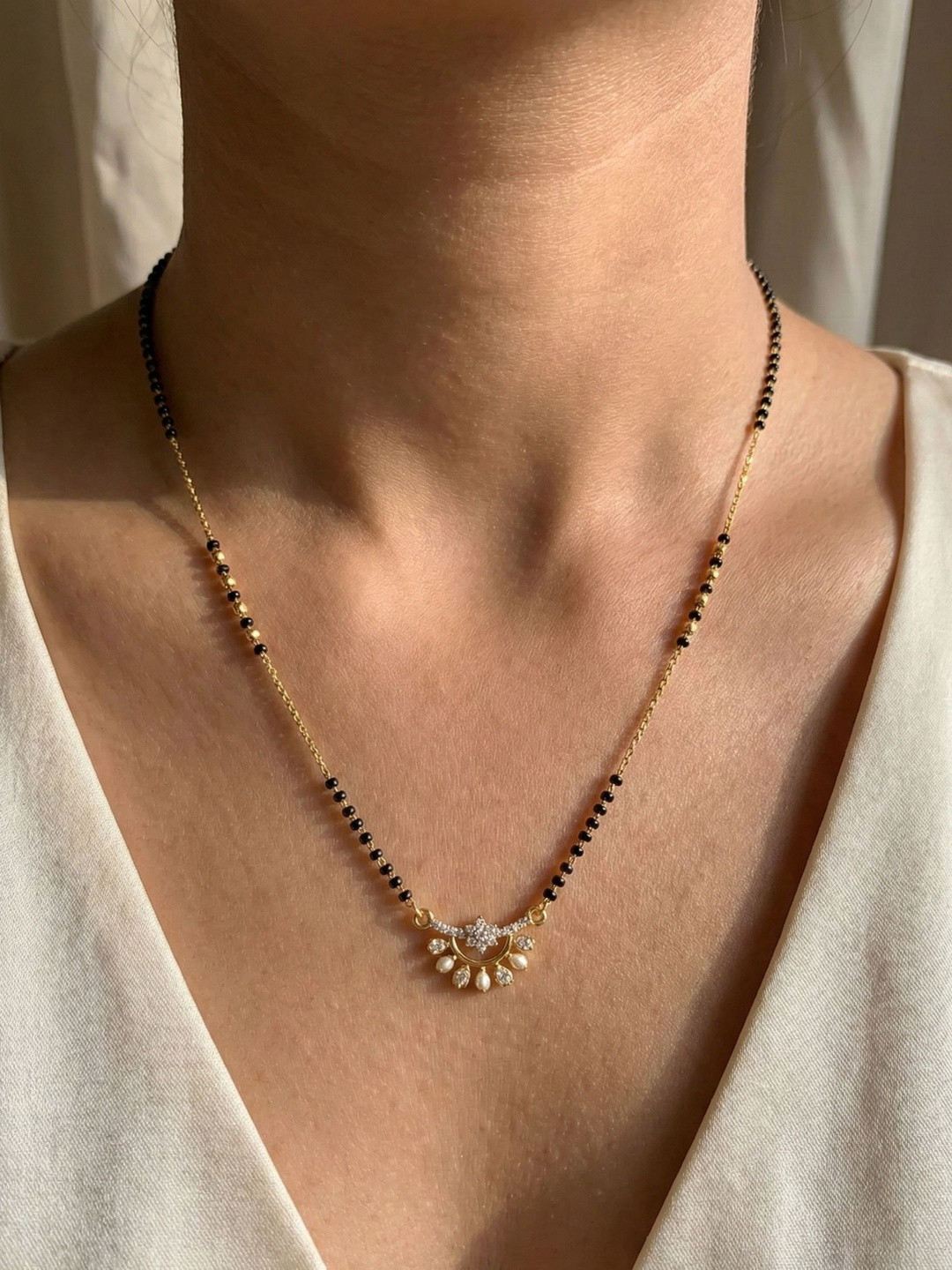 BELWICK Gold-Plated Zircon Mangalsutra