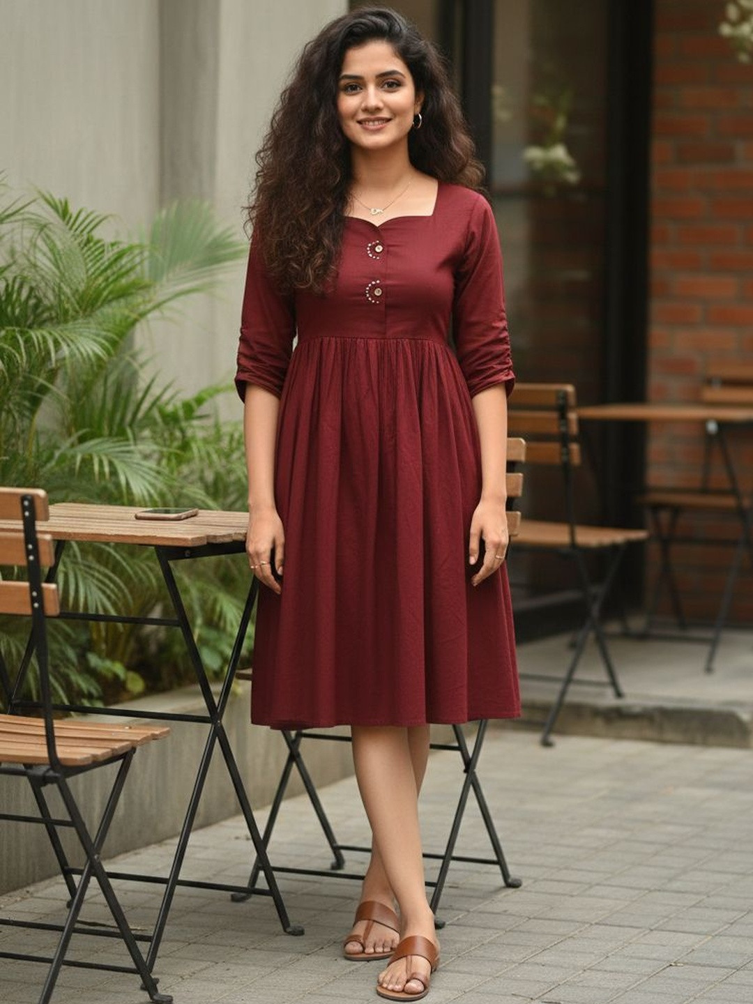 Rajnandini Floral Print A-Line Dress