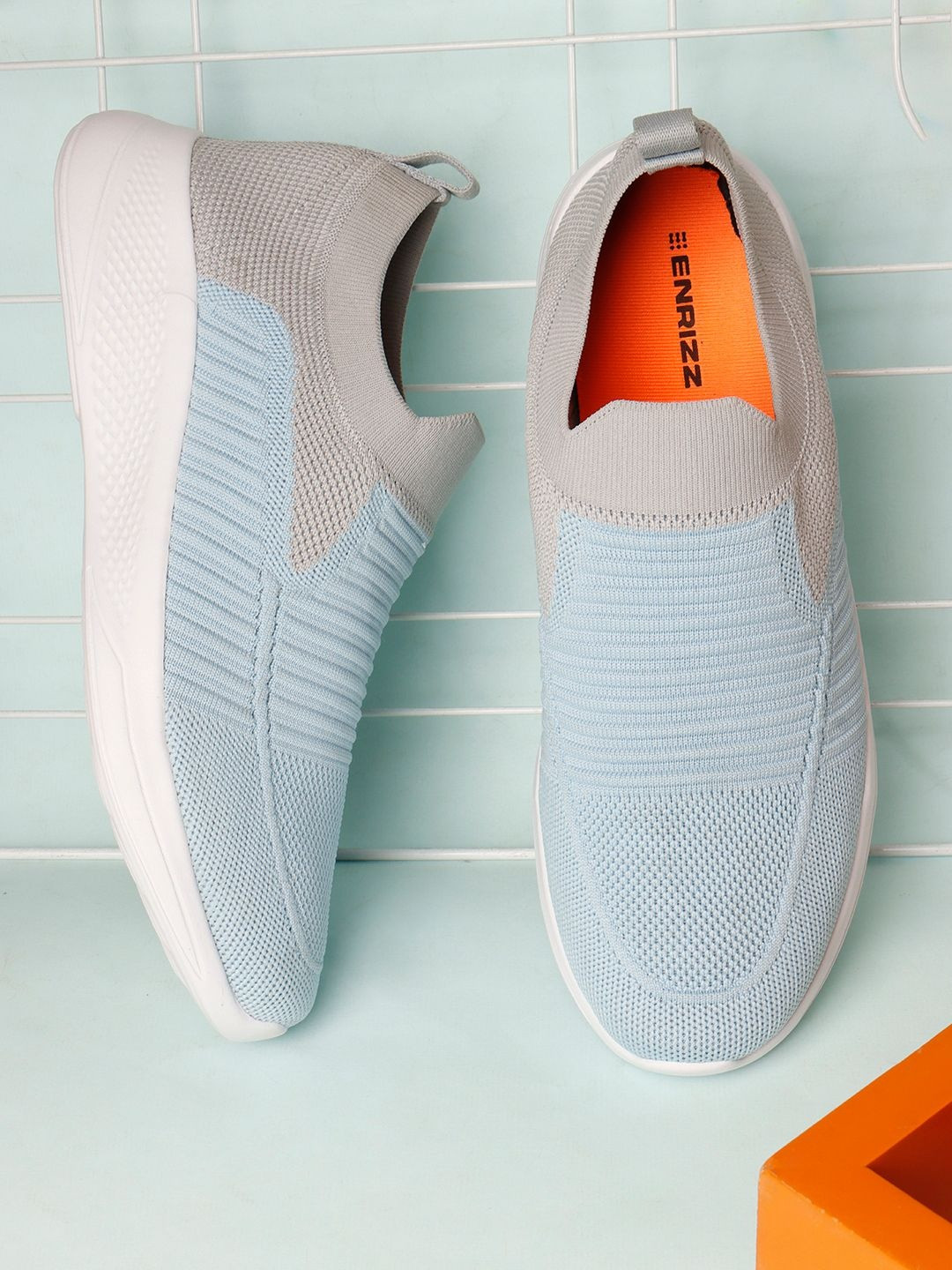 ENRIZZ Men Woven Design Slip-On Sneakers