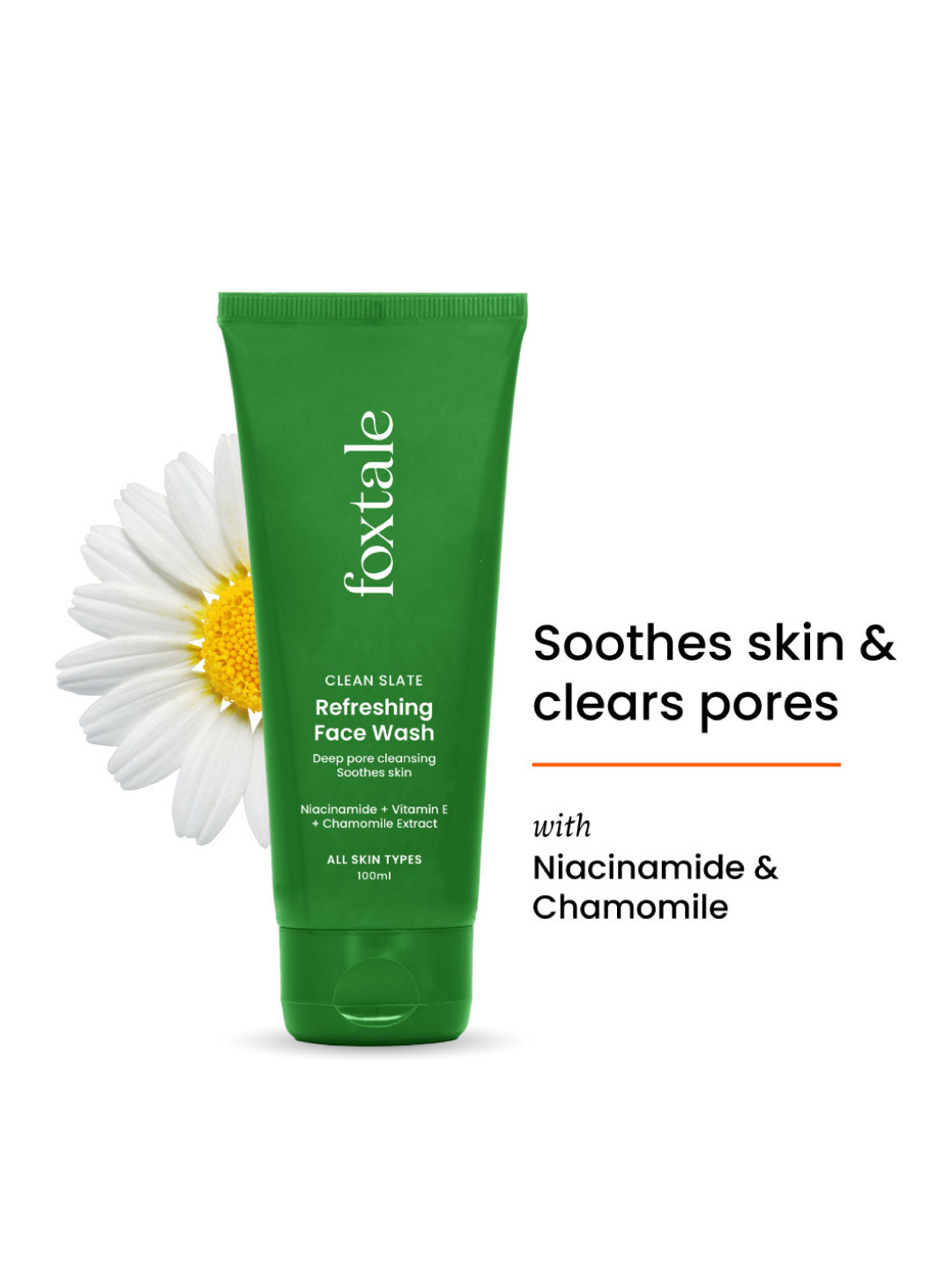 FoxTale Refreshing Face Wash with Niacinamide & Vit E | Clear Smooth Skin- 100ml
