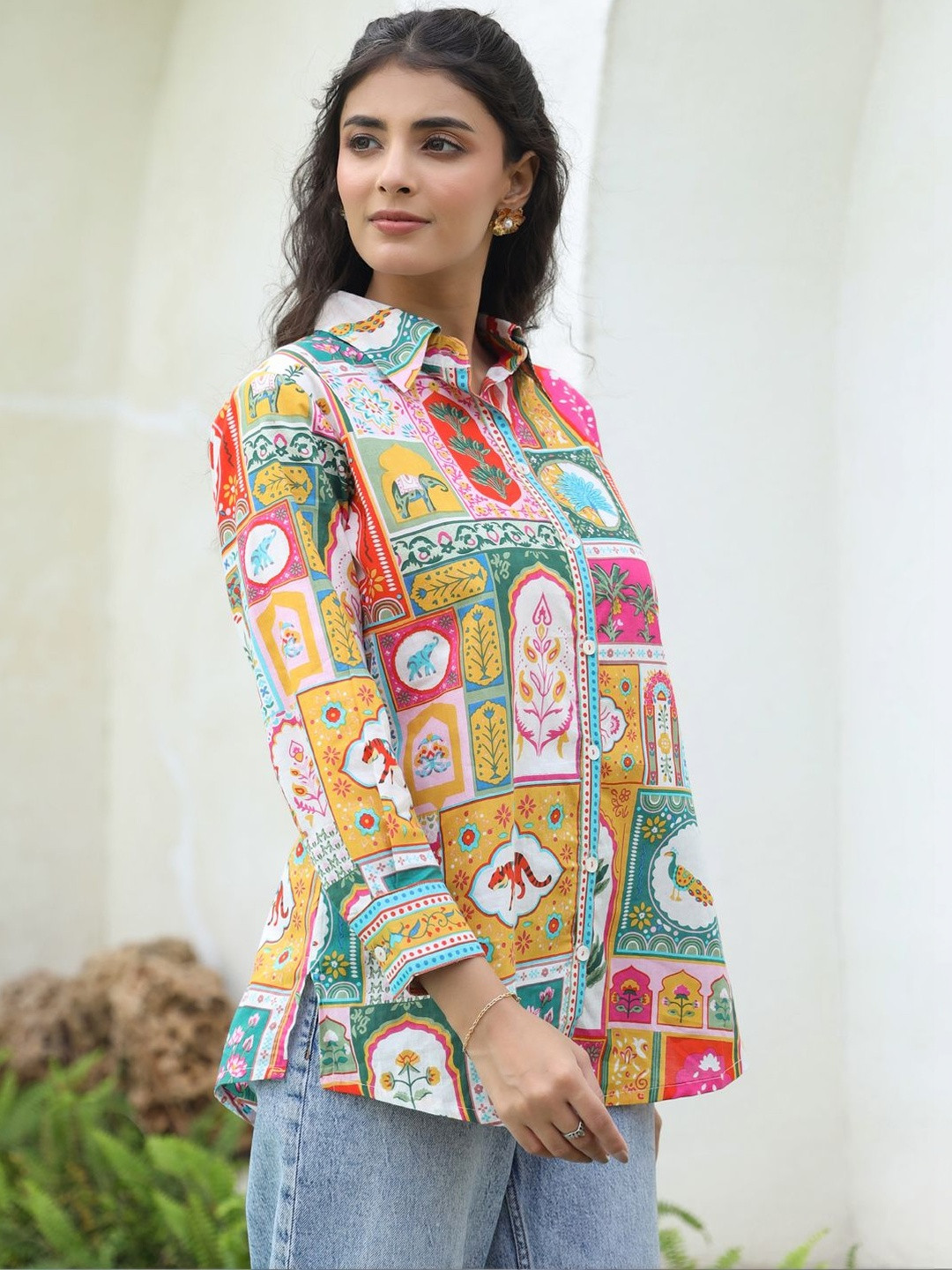 Rain & Rainbow Women Printed Casual Shirt