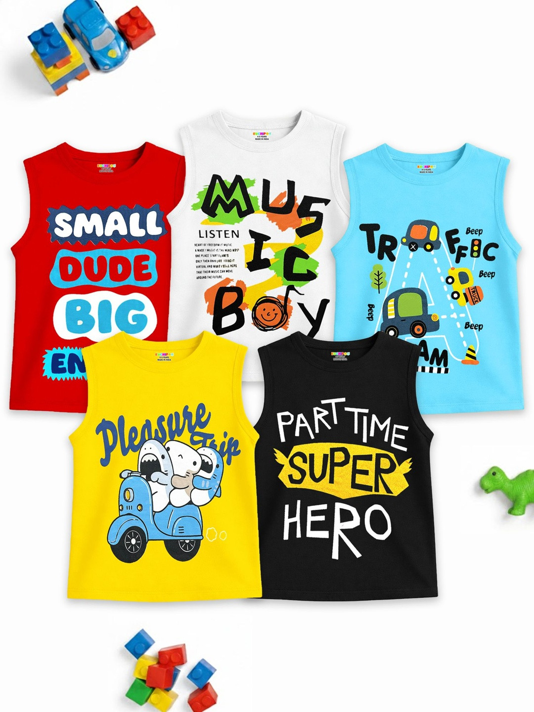 KUCHIPOO Boys Cotton Tshirts