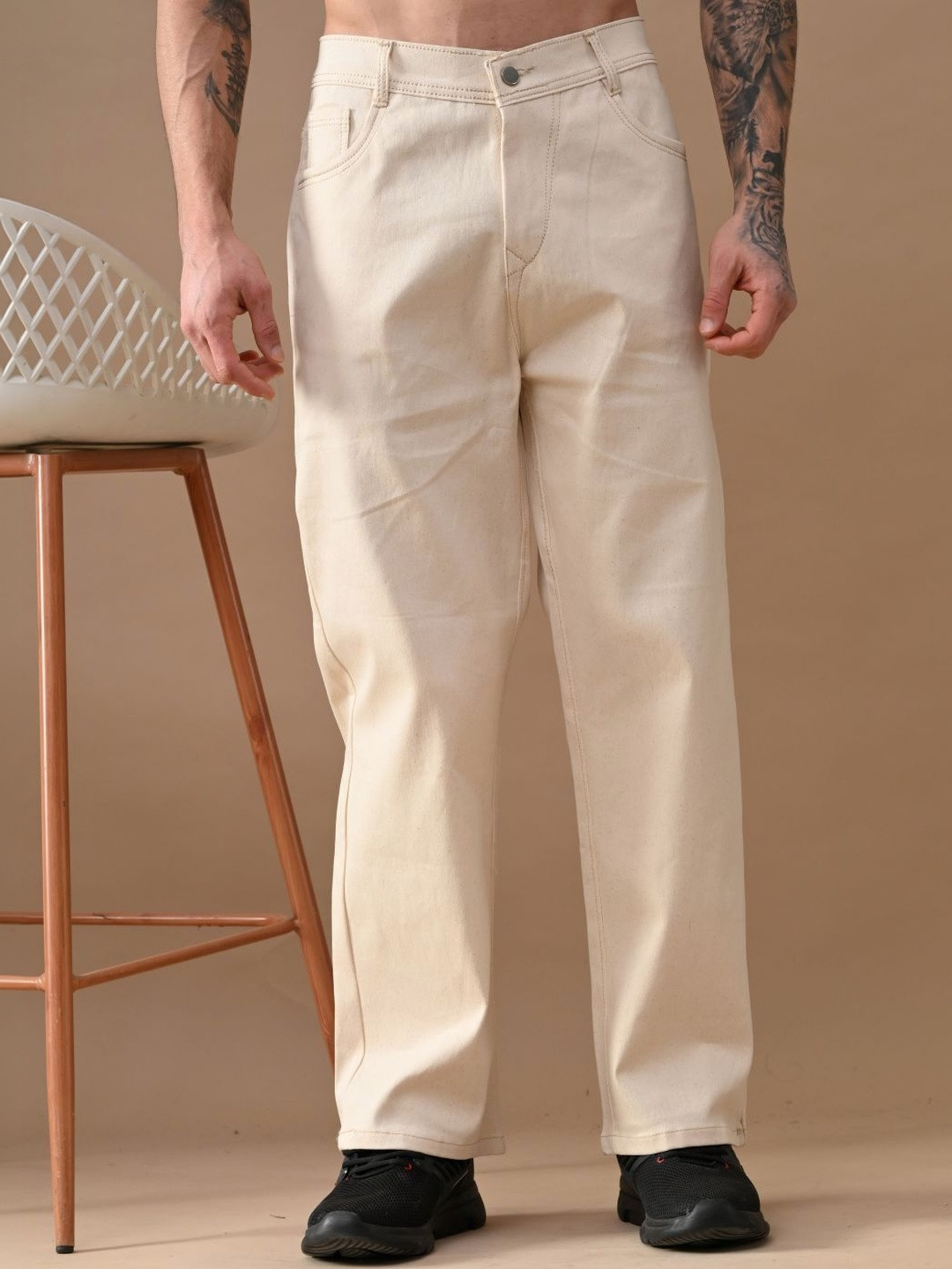 R.Code by The Roadster Life Co. Men Classic Regular Fit Mid-Rise Stretchable Jeans