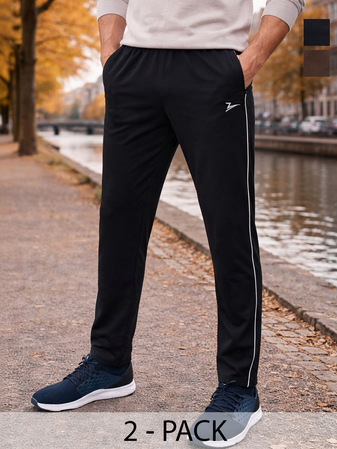 ZEFFIT Men Regular Fit Brand Logo Training Track Pants