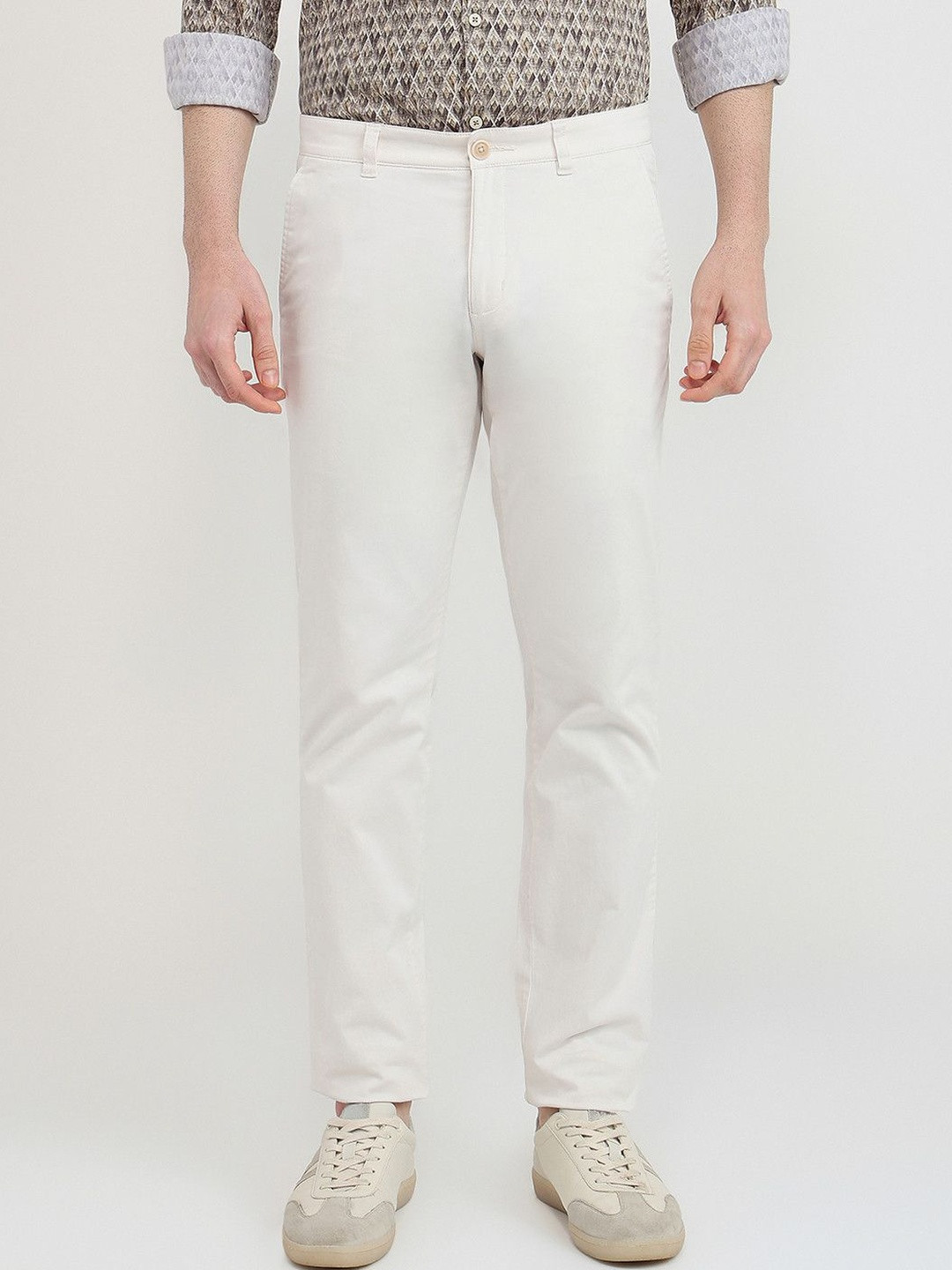 Parx Men Tapered Fit Low-Rise Trousers