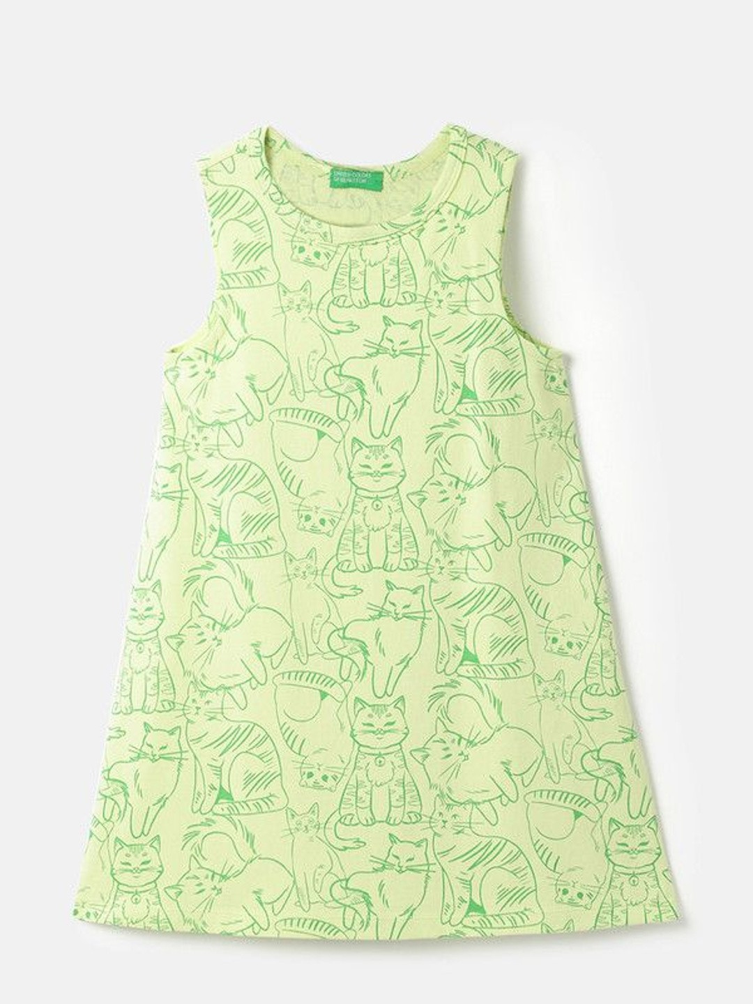 United Colors of Benetton Print A-Line Midi Dress