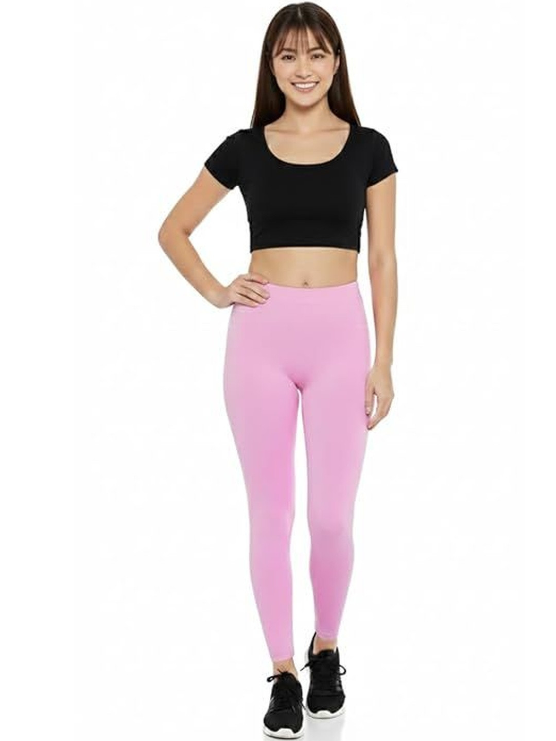 Thrifty Thread Women Cotton Blend Solid Ankle Length Leggings