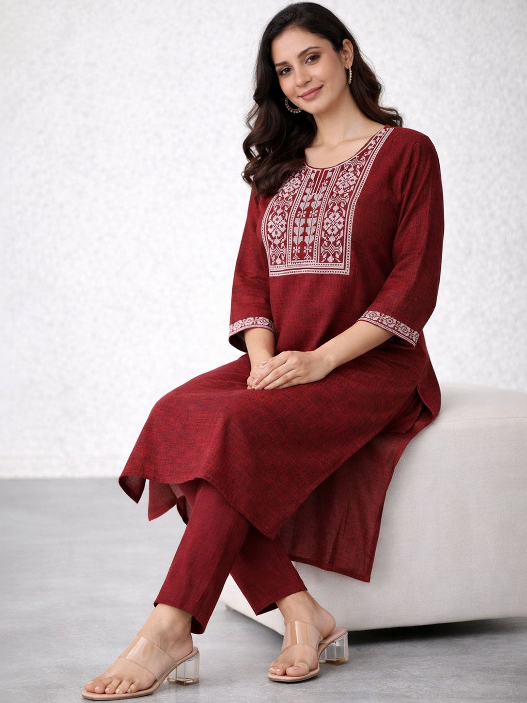 Anouk Rustic Women Embroidered Thread Work Kurta