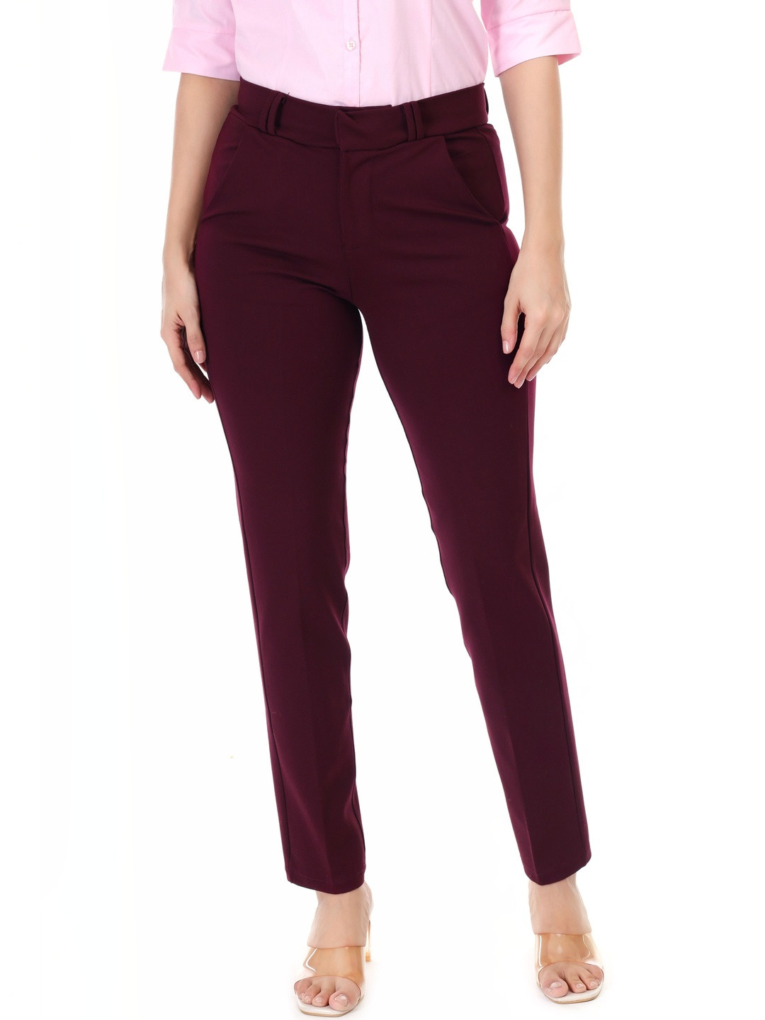 MODNY Plus Size Formal Straight Trouser