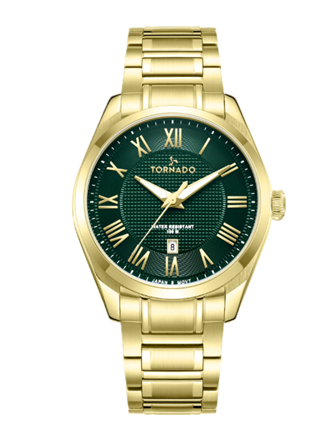 TORNADO Men Dial & Stainless Steel Bracelet Style Straps Analogue Watch T8007-GBGH