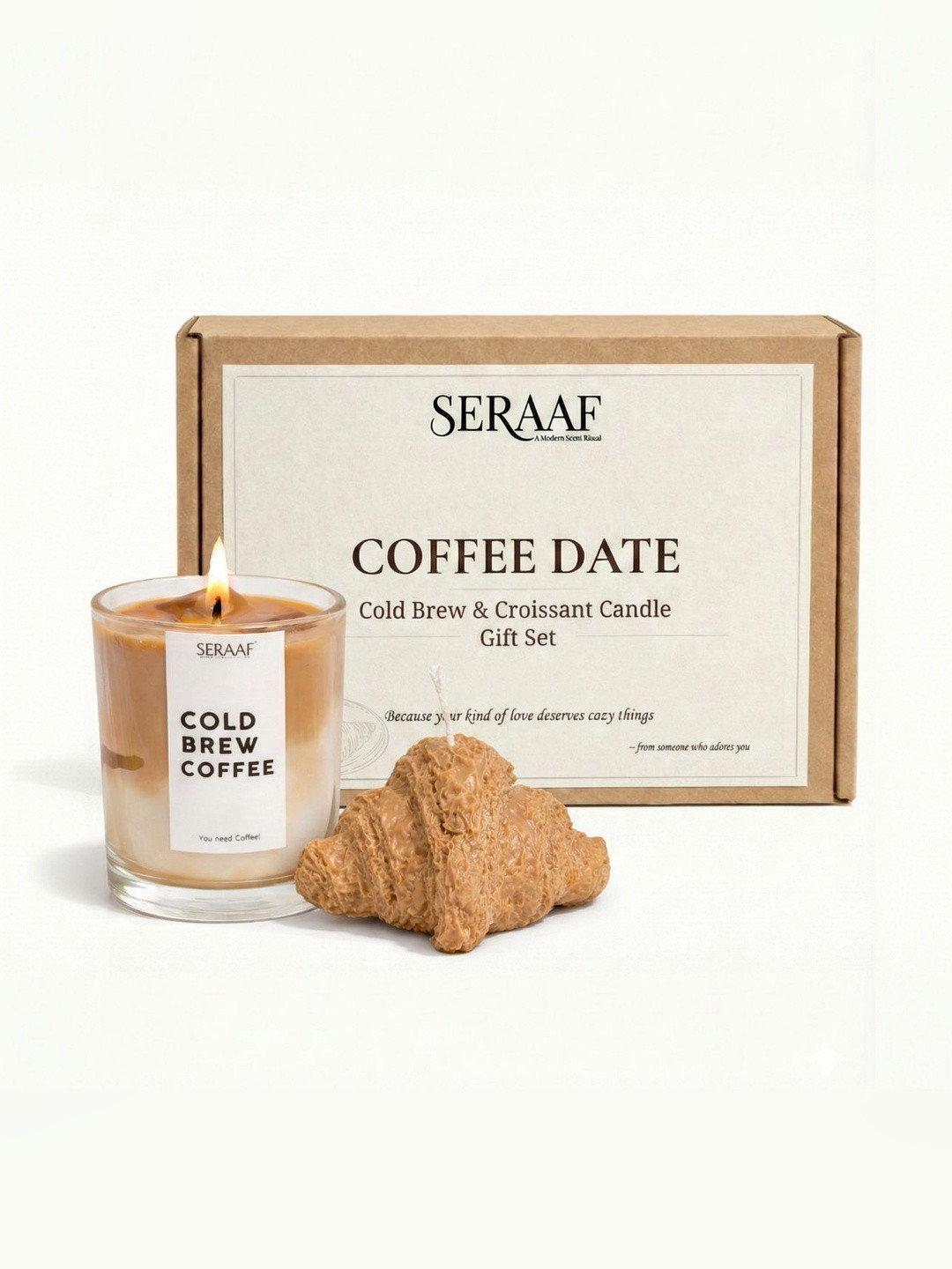 SERAAF Brown & Brown 2 pieces Jar Candle