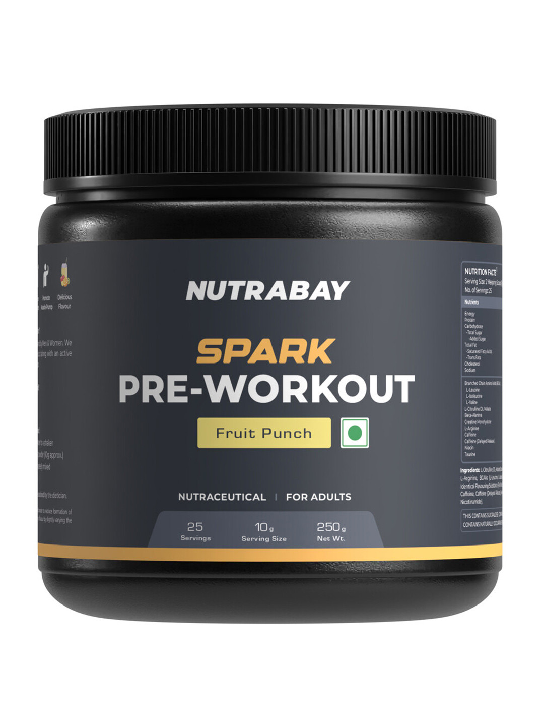 Nutrabay Gold Spark Pre-Workout - 250 g - Fruit Punch