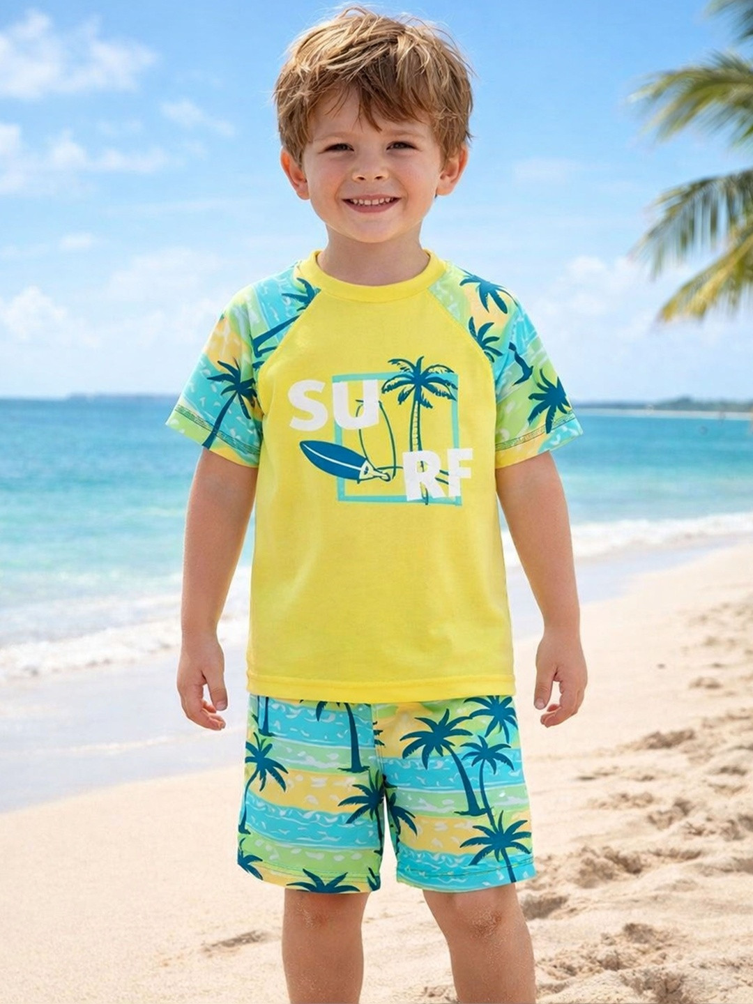 J&JP Boys Printed T-shirt with Shorts