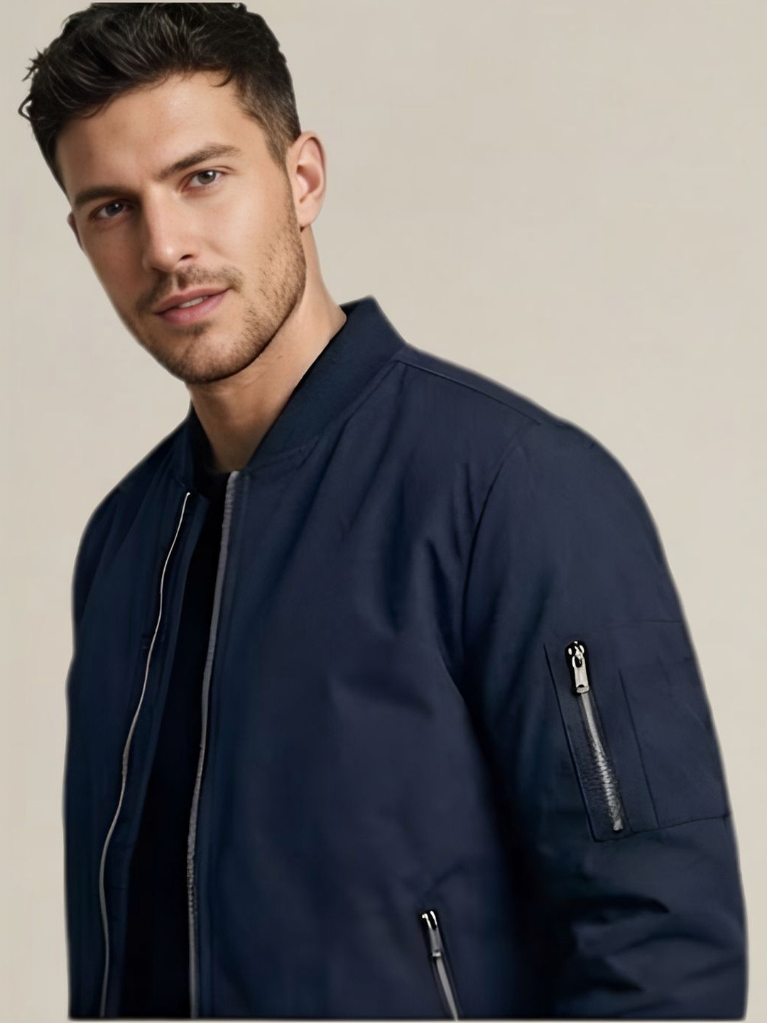 MIA FASHION Men Lightweight Bomber Jacket
