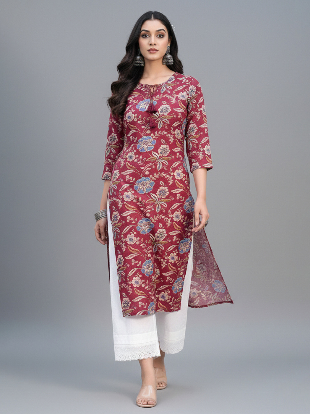 all about you Women Floral Printed Kurta