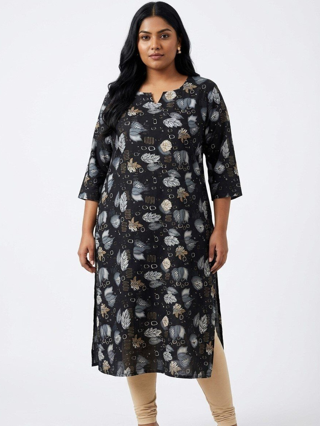 Sztori Women Floral Printed Crepe Kurta