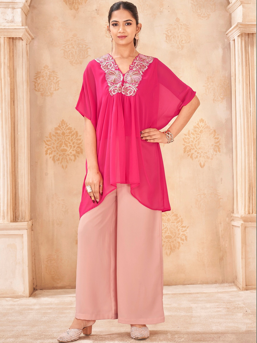 Tikhi Imli Embroidered Tunic with Palazzos
