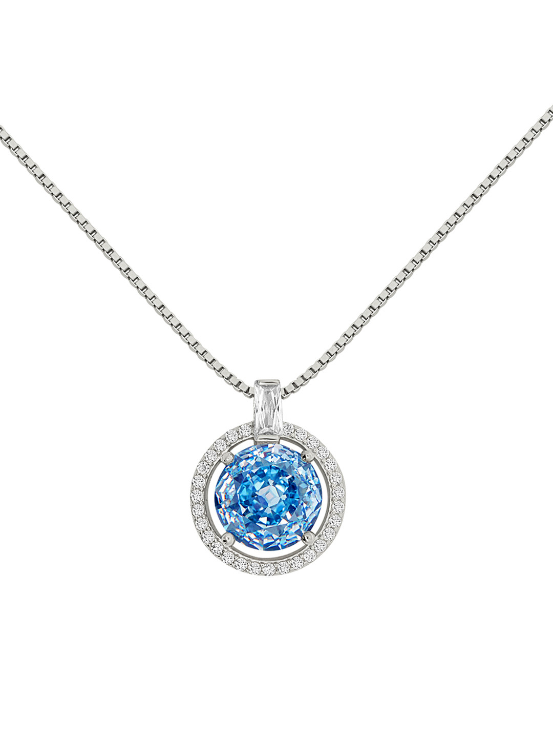 925 Sterling Silver Crushed Ice Stone Necklace
