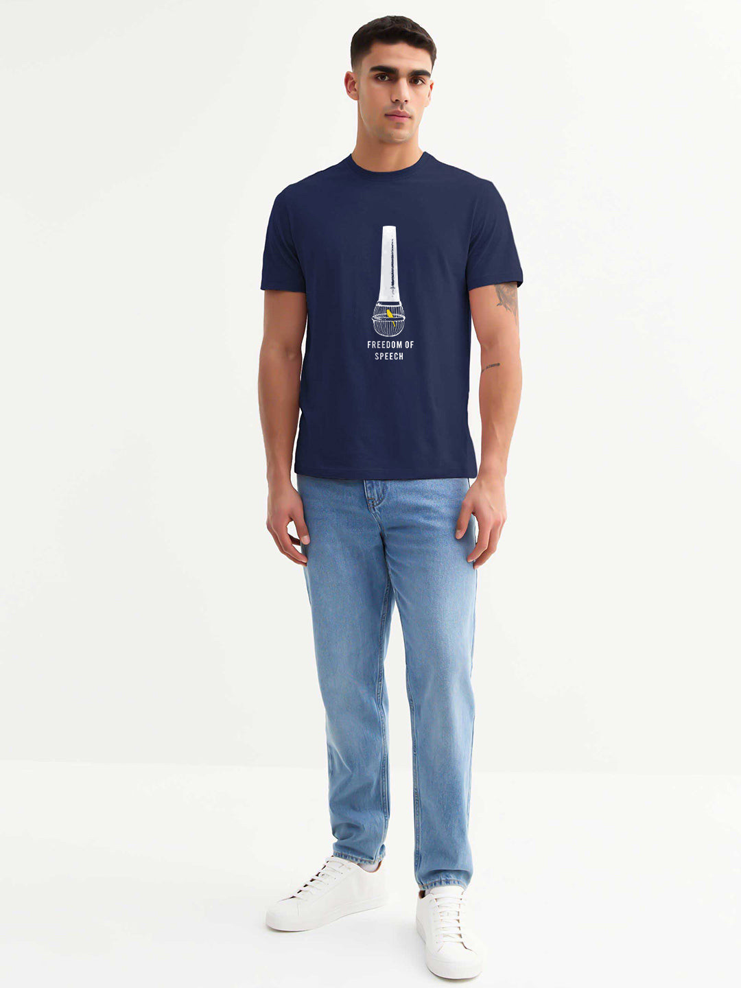 PRONK Men Typography Printed T-shirt