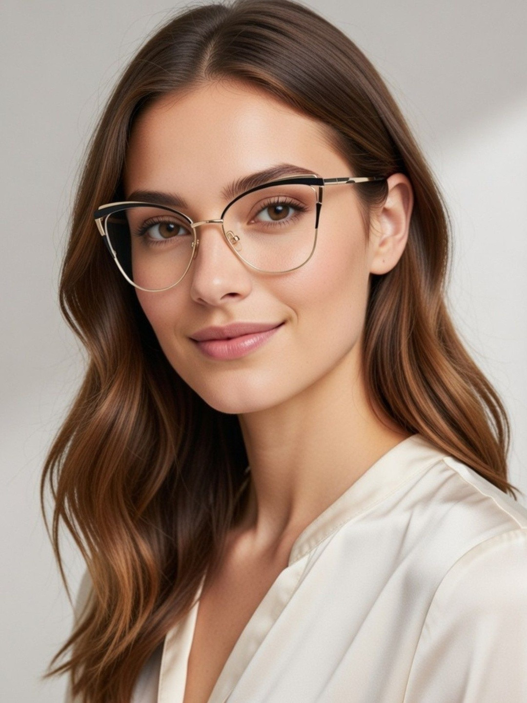 Irayz Women Colourblocked Full Rim Cateye Frames