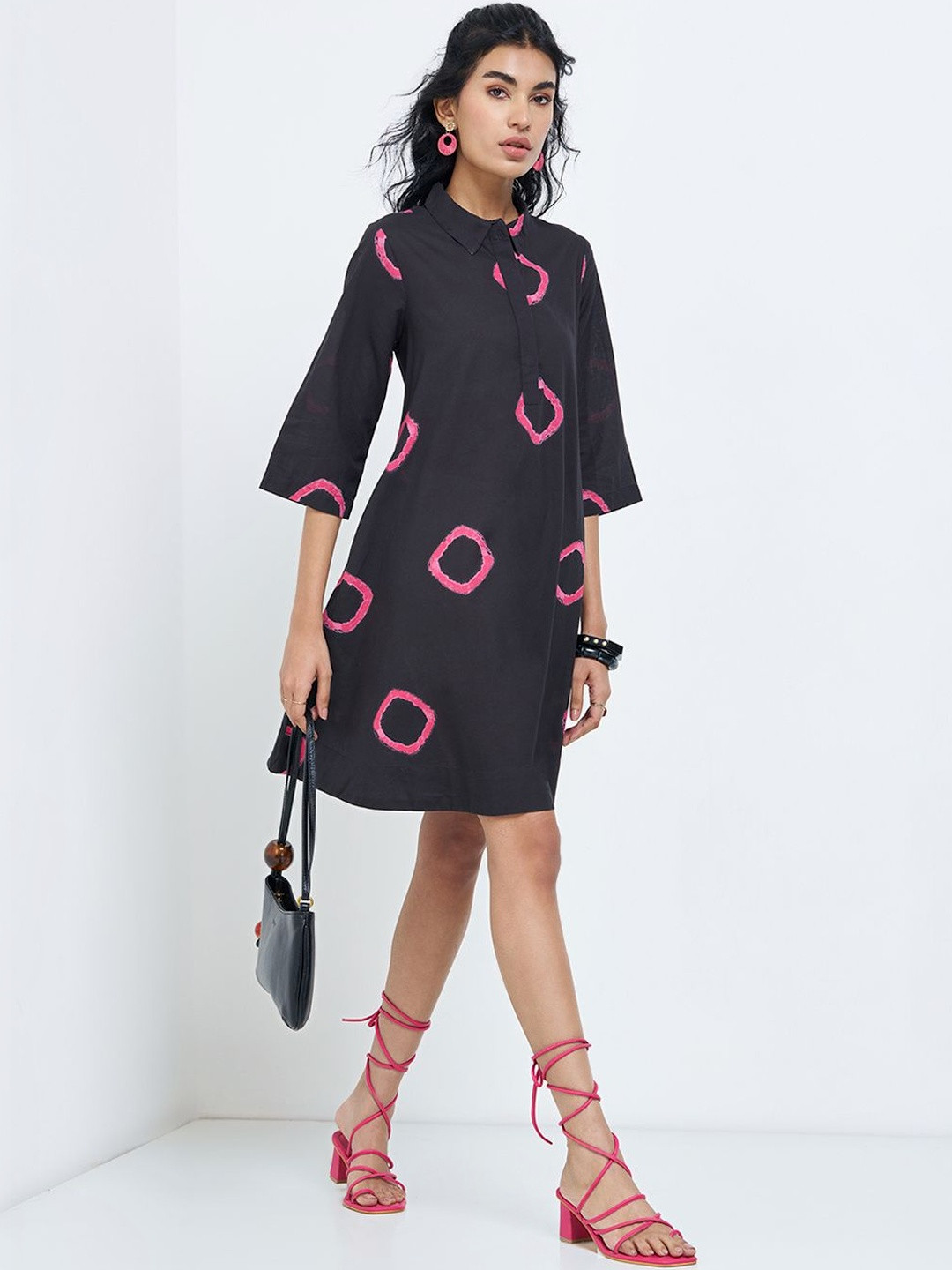 AKKRITI BY PANTALOONS Print A-Line Dress