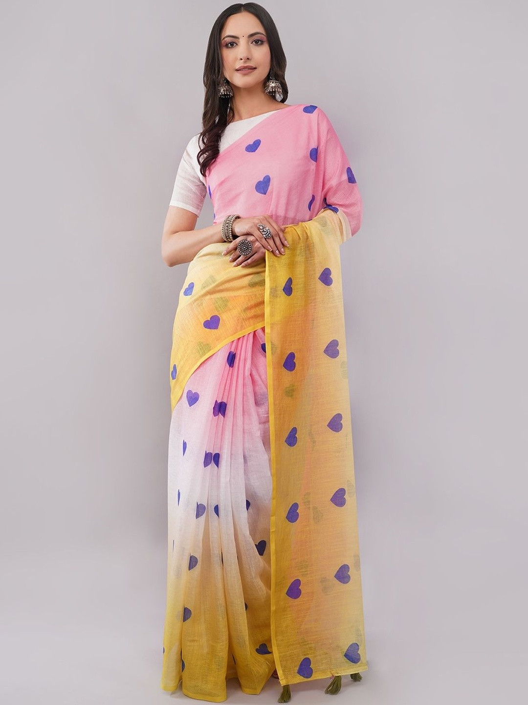 SAMANTHA Pure Linen Saree