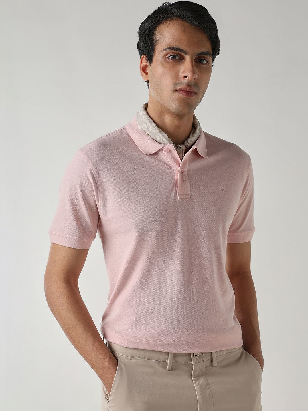 Reid & Taylor Men Polo Collar T-shirt