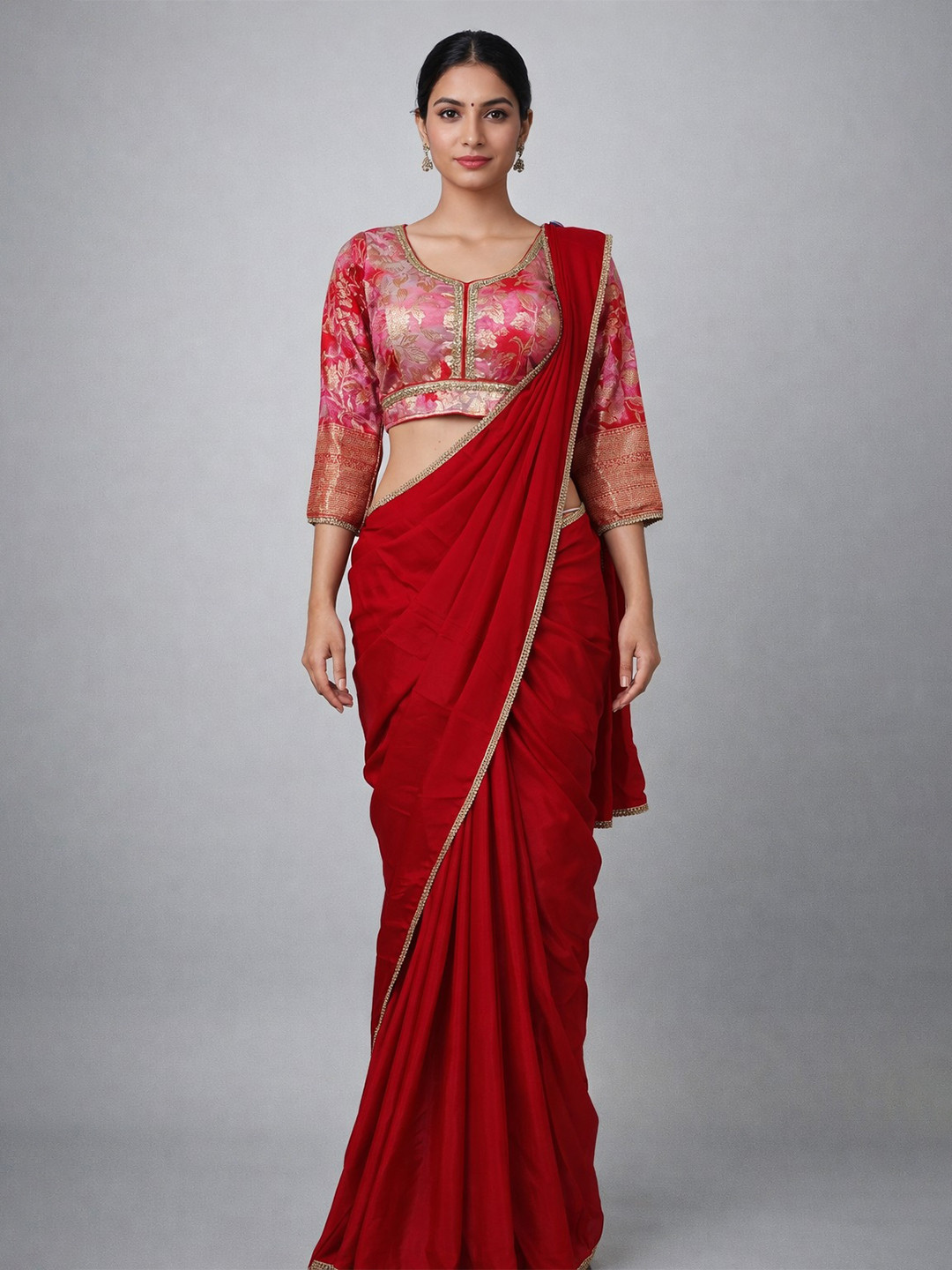NANCY DESIGNER Floral Zari Handloom Saree