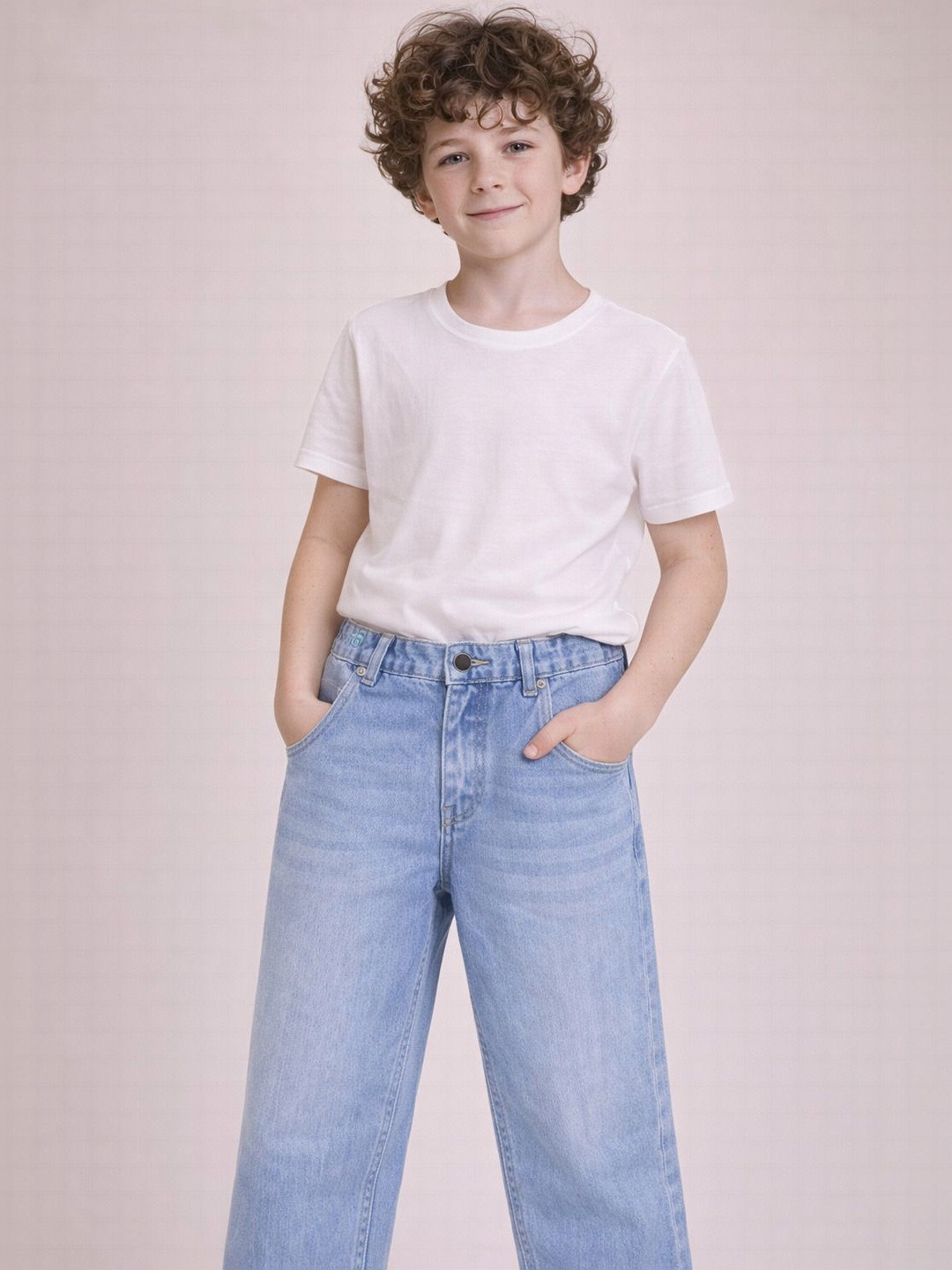 Gini and Jony Boys Wide Leg Mid-Rise Jeans