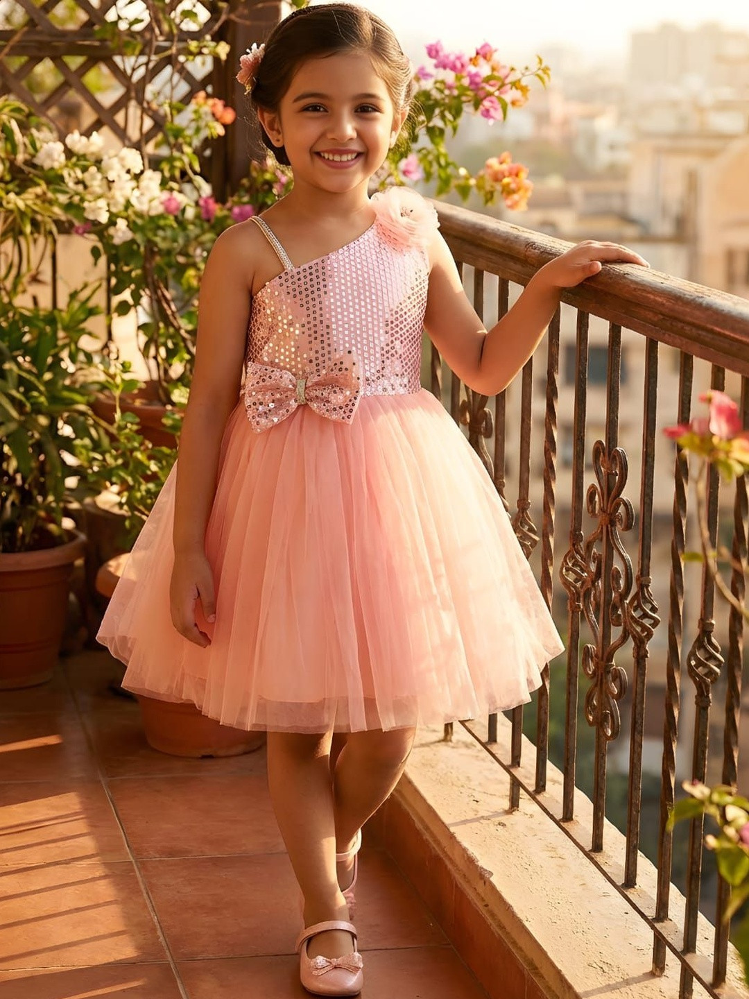Toonyport Off-Shoulder Net Fit & Flare Dress