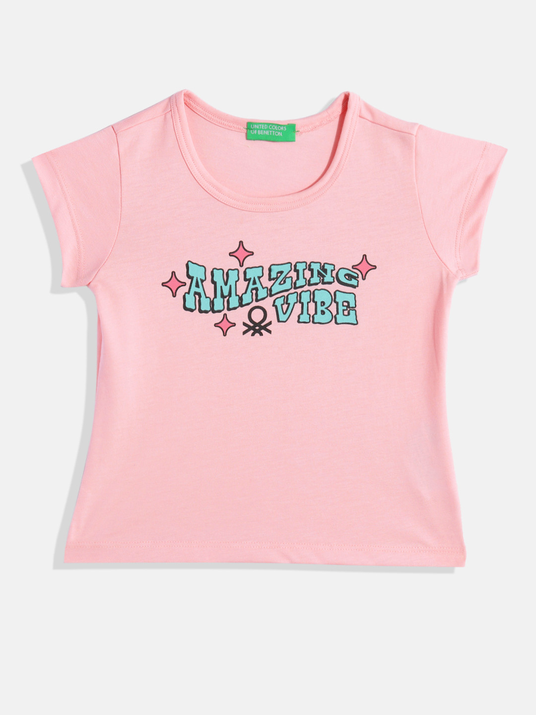 United Colors of Benetton Girls Typography Printed T-shirt
