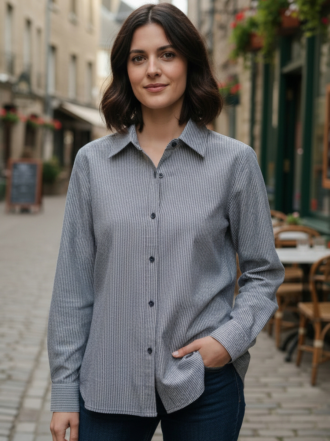 The Roadster Lifestyle Co Striped Cotton Spread Collar Shirts