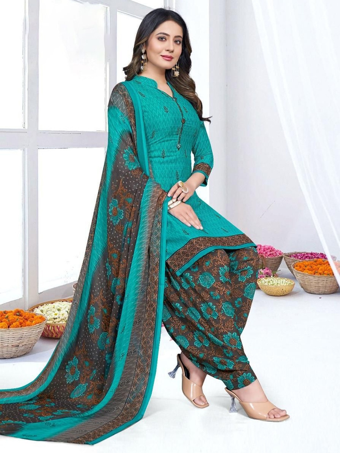 SEWDHAGA Women Ethnic Motifs Printed Regular Kurta with Patiala & With Dupatta