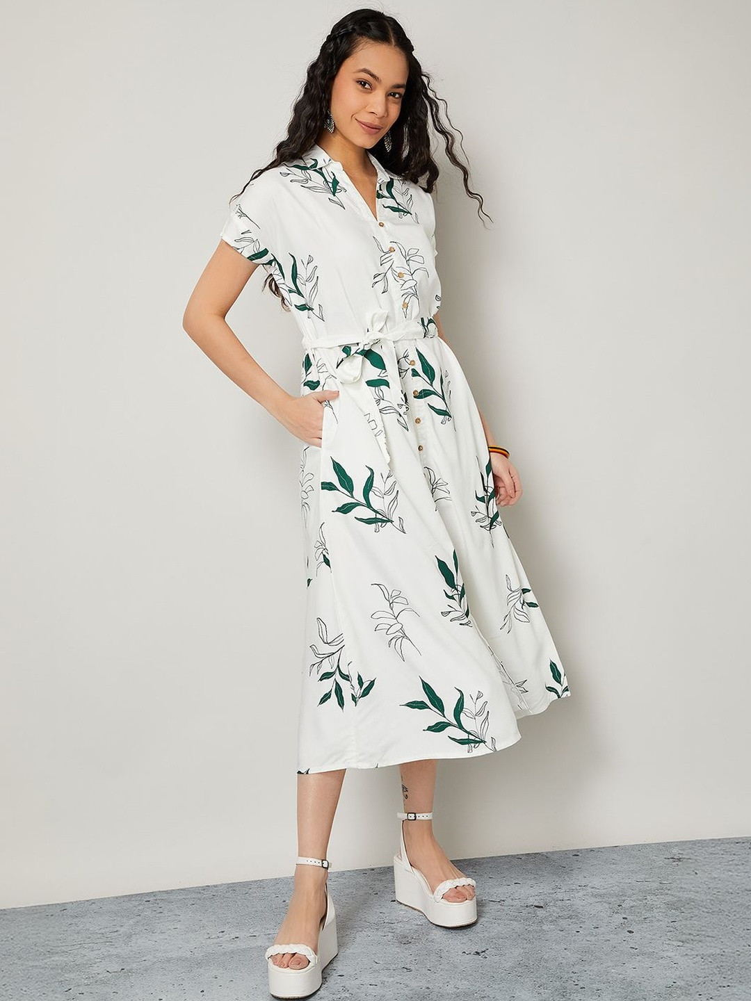 Colour Me by Melange Print Midi Dress