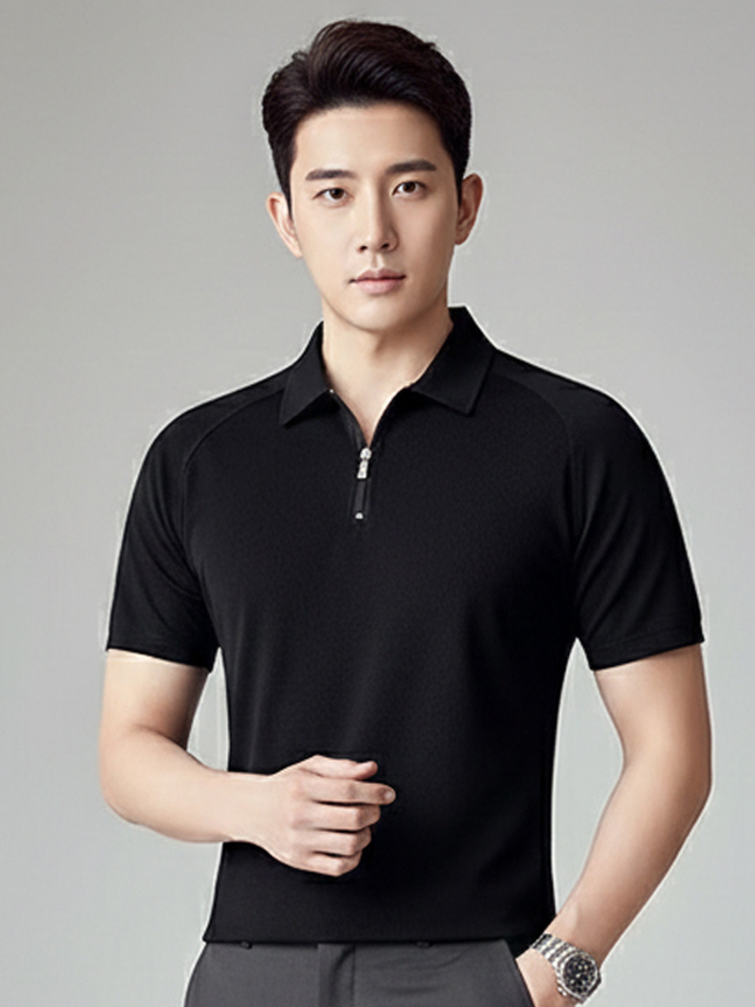 madfrog Men Polo Collar T-shirt