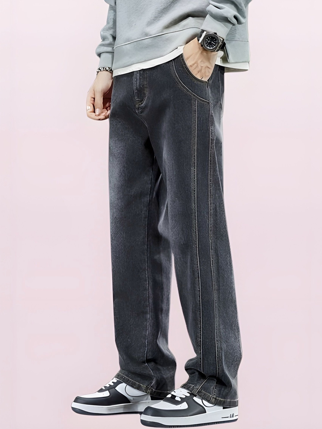 FUDE PRIDE Men Relaxed Fit Mid-Rise Light Fade Jeans