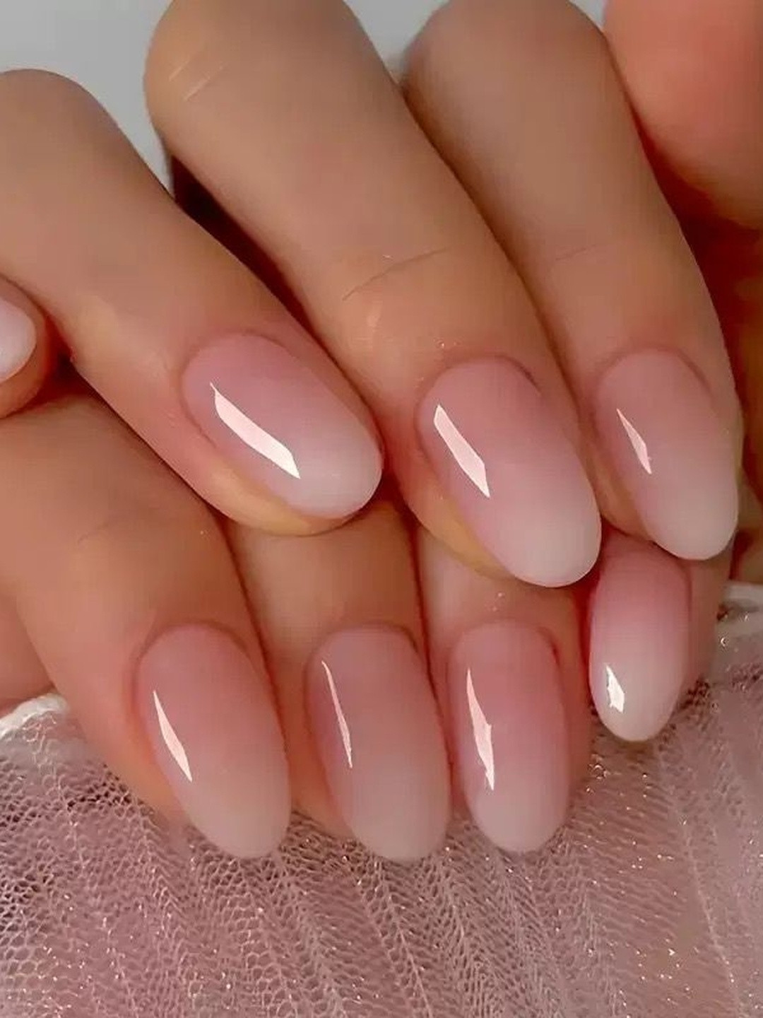 SLAY ON Nails Set Of 24 Glossy Press-On Nails With Application Kit -  Nude Ombre