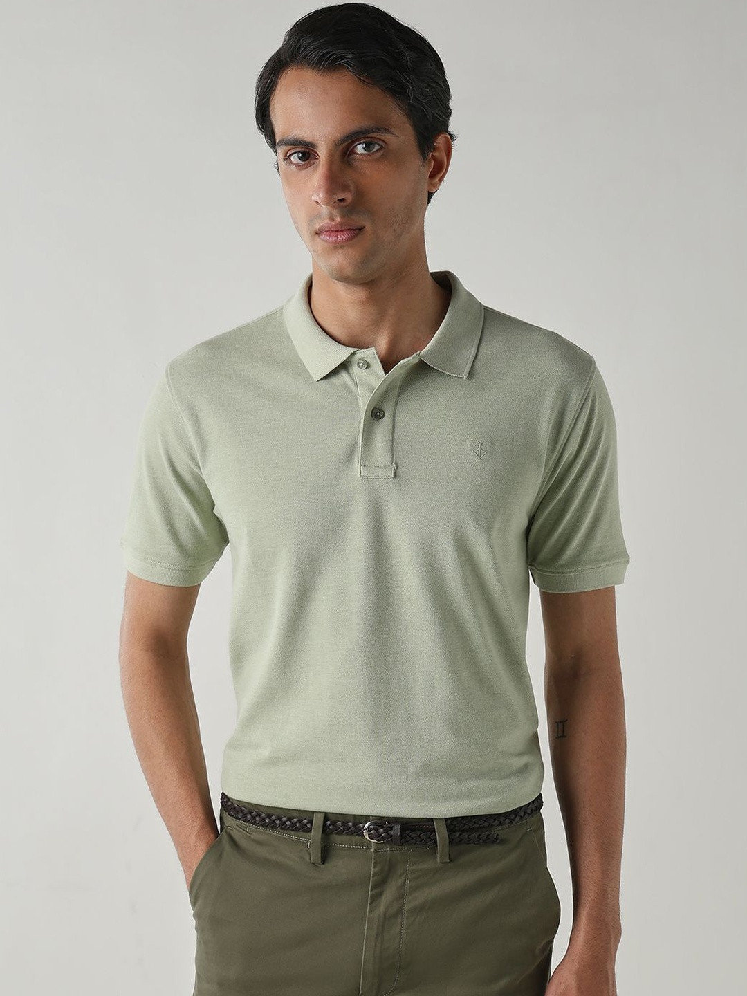 Reid & Taylor Men Polo Collar T-shirt