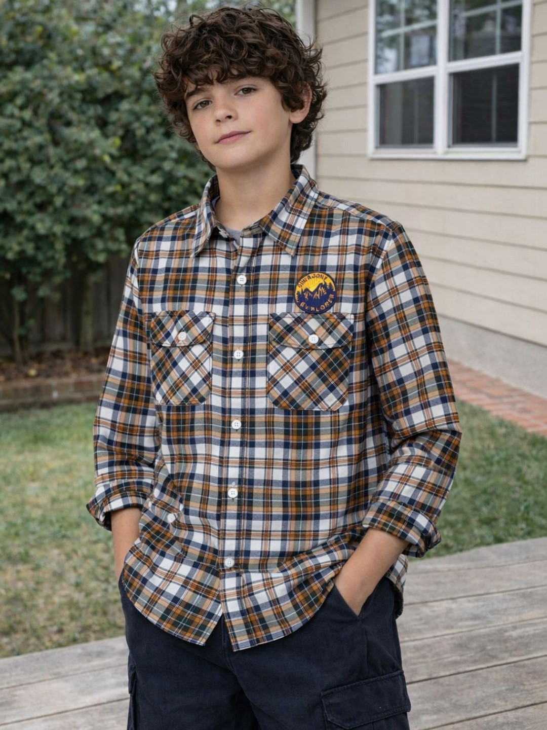 Gini and Jony Boys Checked Casual Shirt