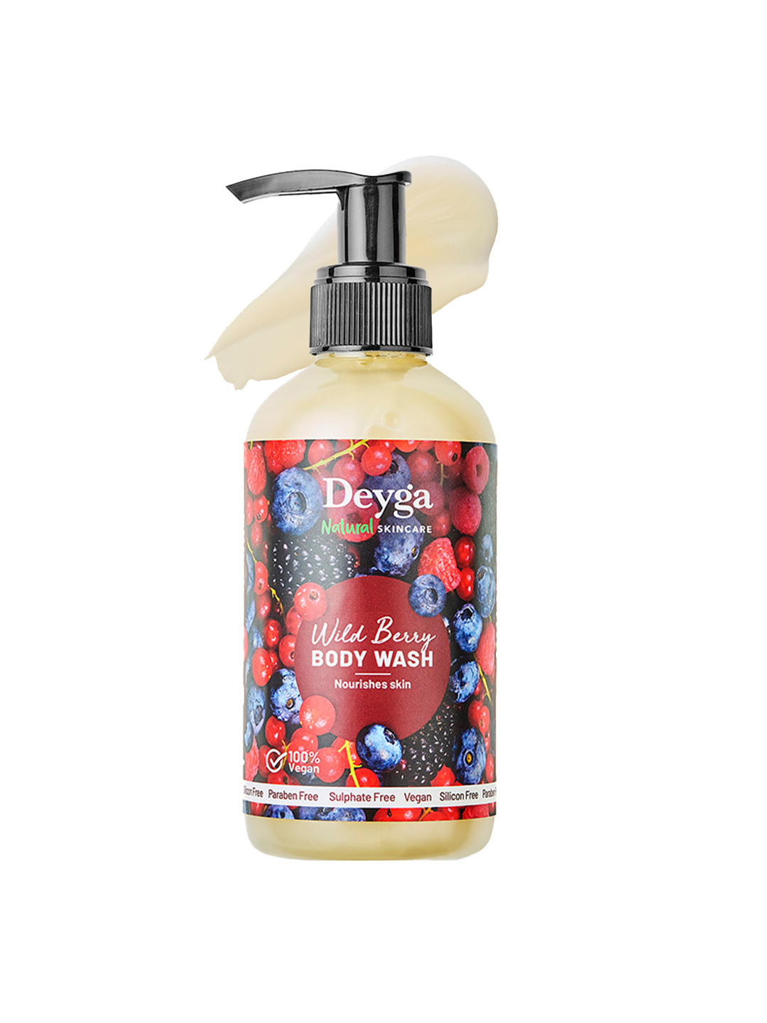 Deyga Organics Wild Berry Body Wash Moisturizing & Gentle Cleanse 220 ml