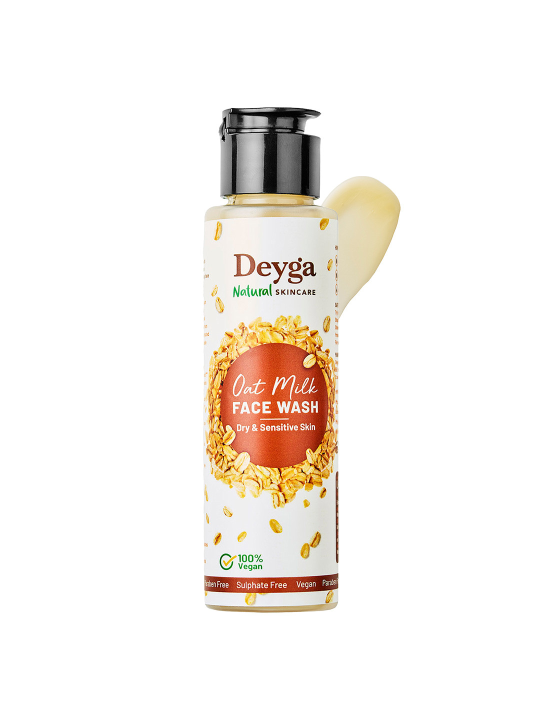 Deyga Organics Oat Milk Face Wash Cleanses & Soothes Dry Skin 100 ml