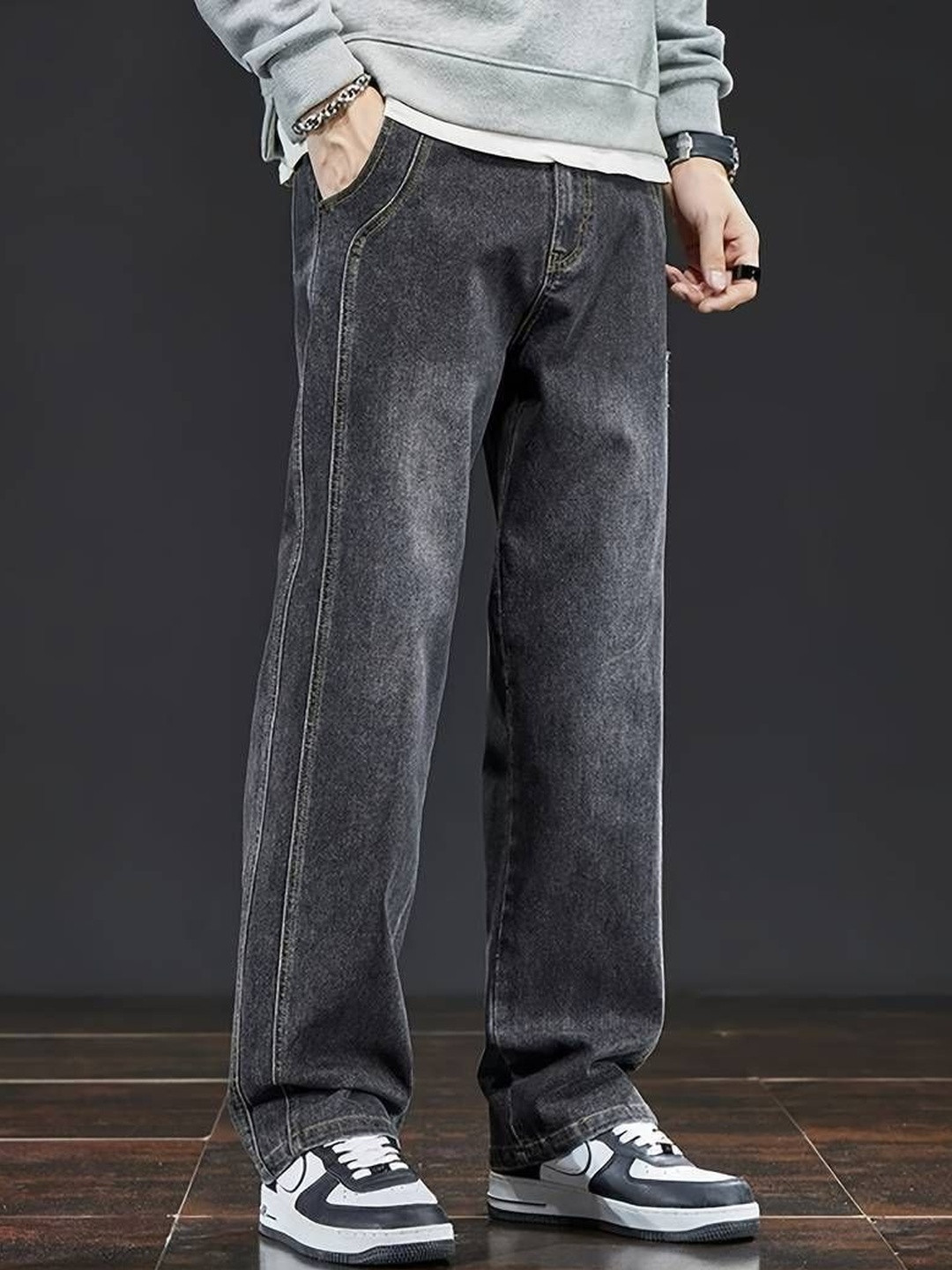 FUDE PRIDE Men Relaxed Fit Mid-Rise Light Fade Jeans