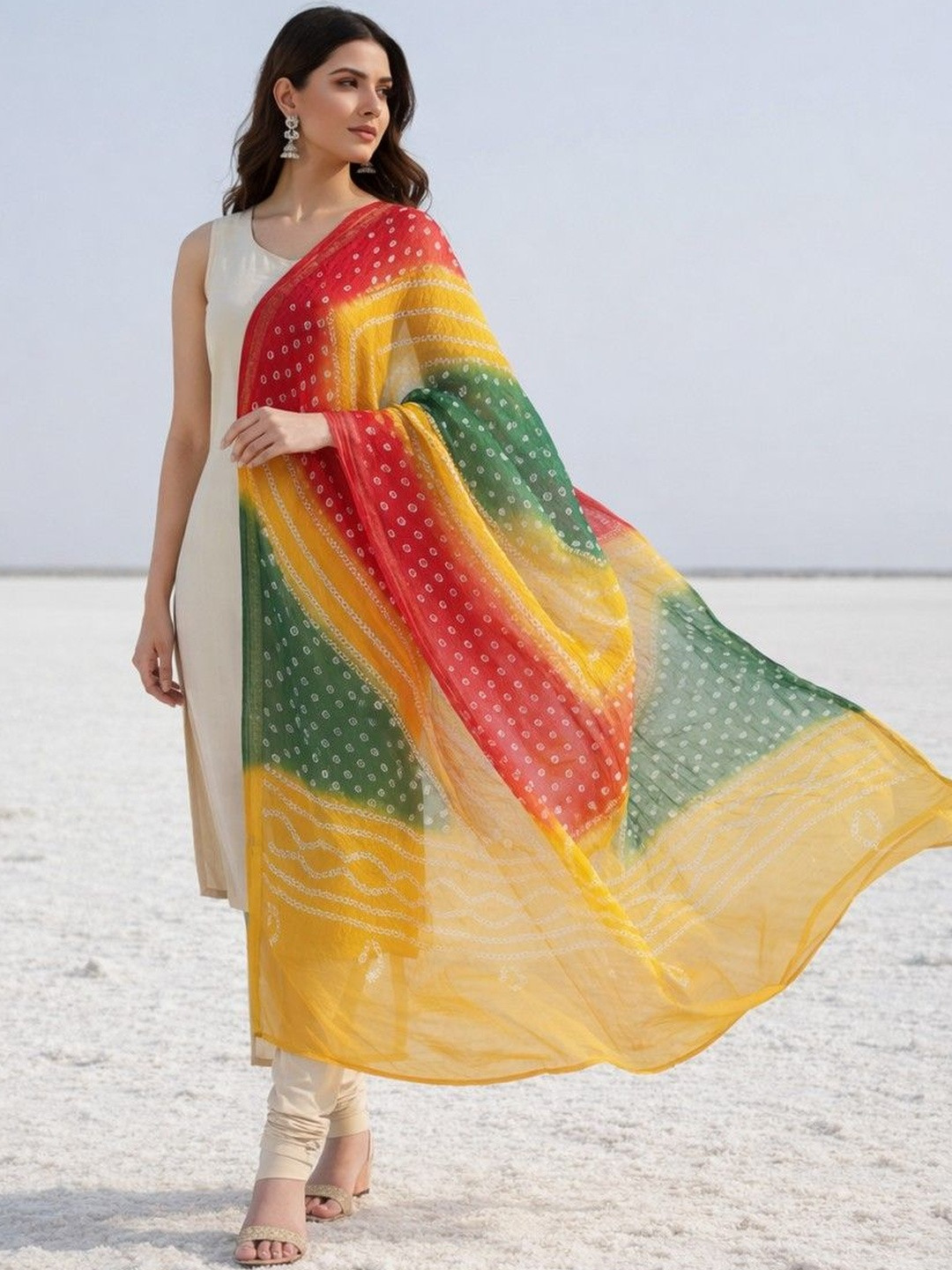 Lookmark Printed Dupatta with Zari