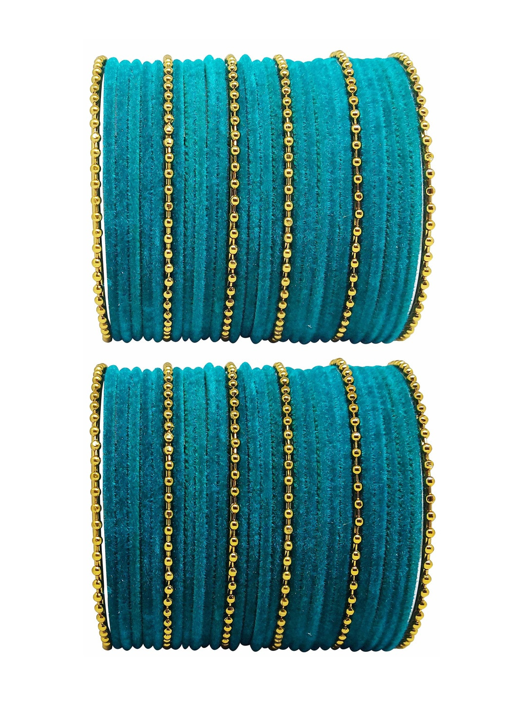 Anahat Collection Set Of 62 Velvet Bangle