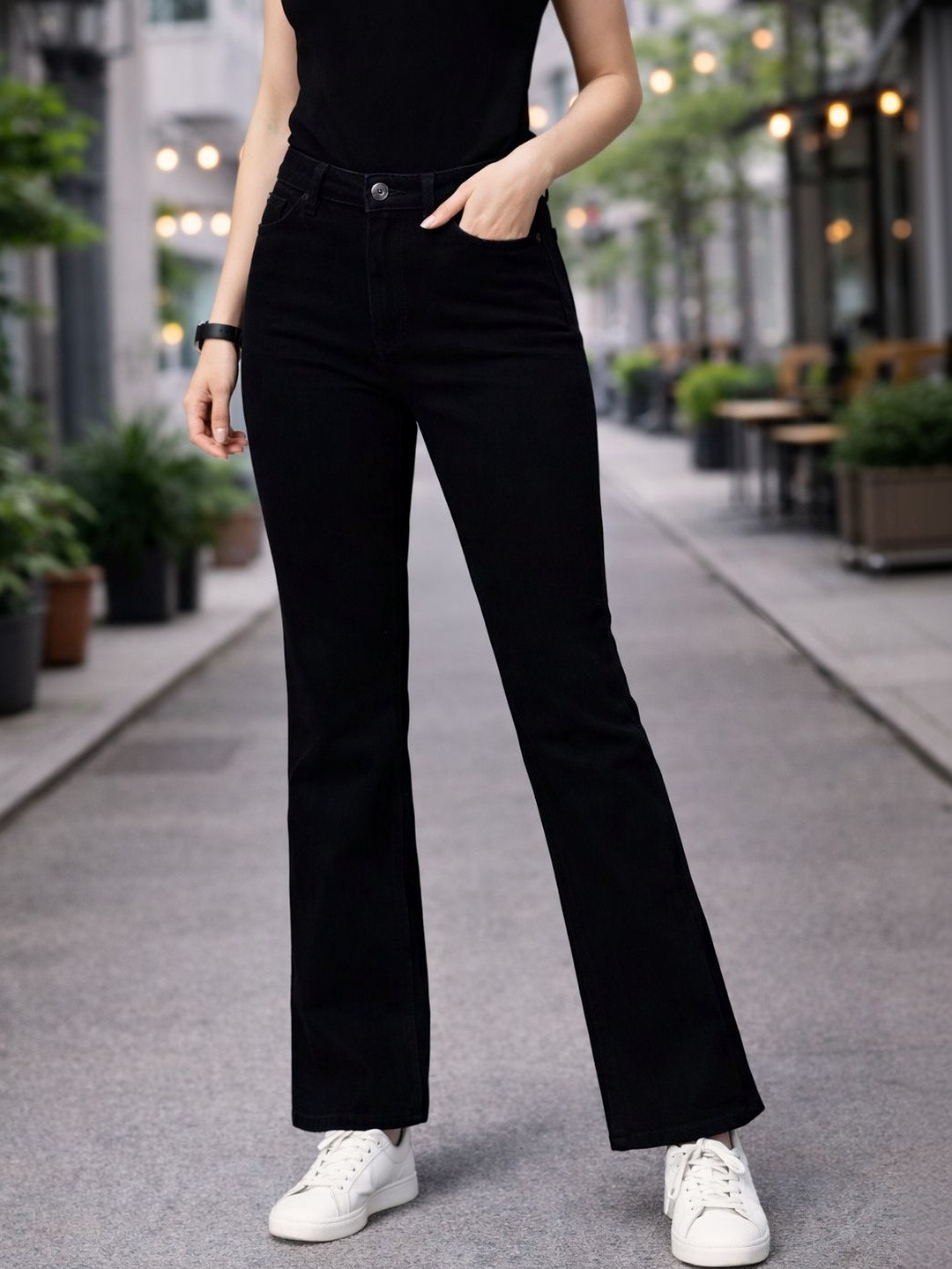 KASHIANXSTYLE Women Bootilicious Bootcut High-Rise Stretchable Jeans