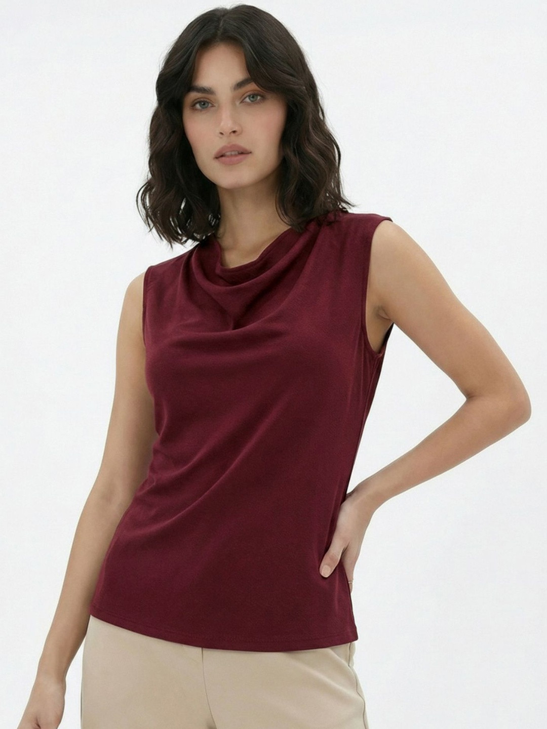 glitchez Cowl Neck Top